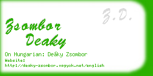 zsombor deaky business card